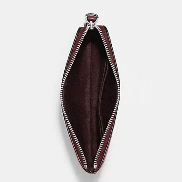 Coach Corner Zip Wristlet with Coach Stripe - Picture 2 of 3